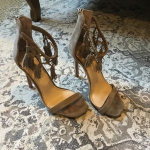 Steve Madden Fasinate Suede heels with fringe